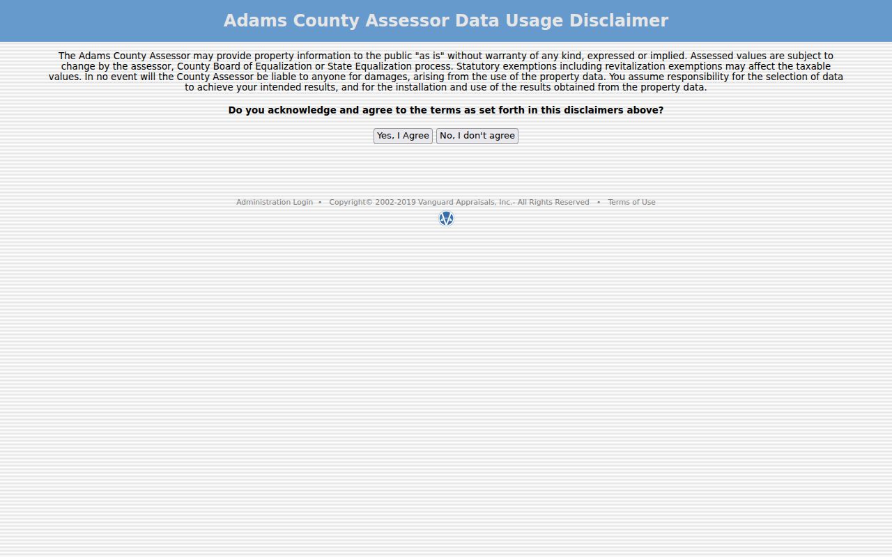Nebraska ZIP code directory assessor search options and disclaimer screen