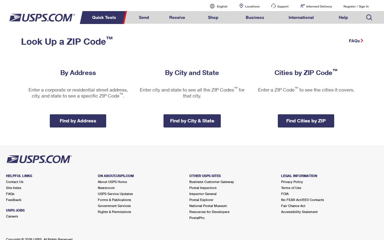 Nebraska ZIP code directory USPS address-to-ZIP+4 lookup